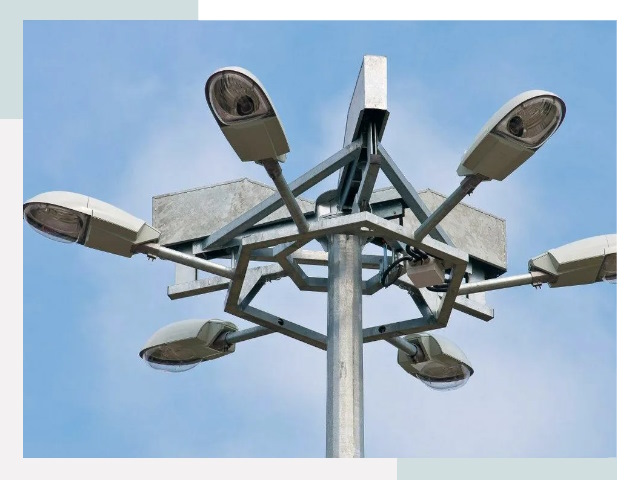 Монтаж осветительных мачт в Лысьве