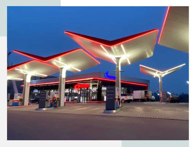 Навесы для АЗС в Лысьве