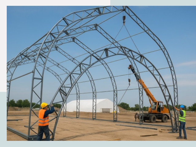 Монтаж ангаров в Лысьве от 615 руб. - Надежно и быстро