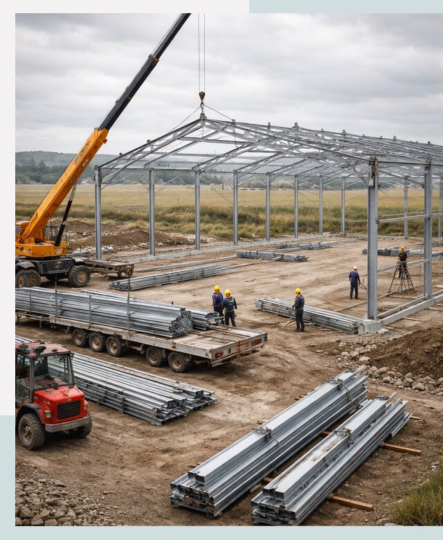 Строительство ангаров для сельхозтехники в Лысьве под ключ