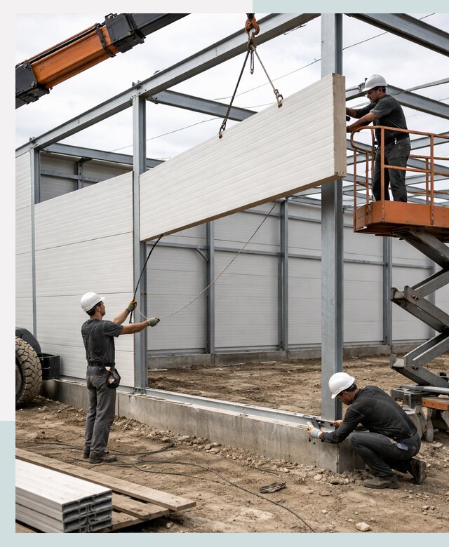 Строительство складов из сэндвич панелей в Лысьве под ключ